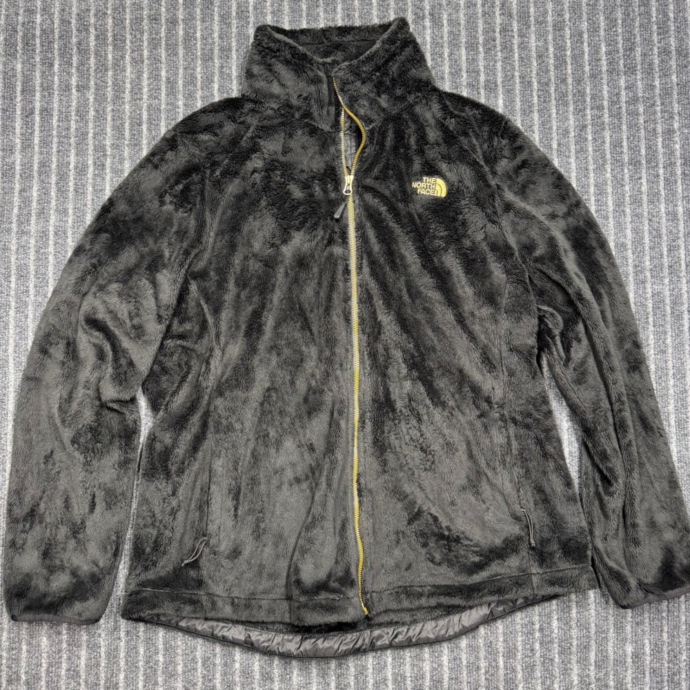 The North Face Womens Osito Fleece Jacket XXL Black Full Zip High Pile Soft 2573
